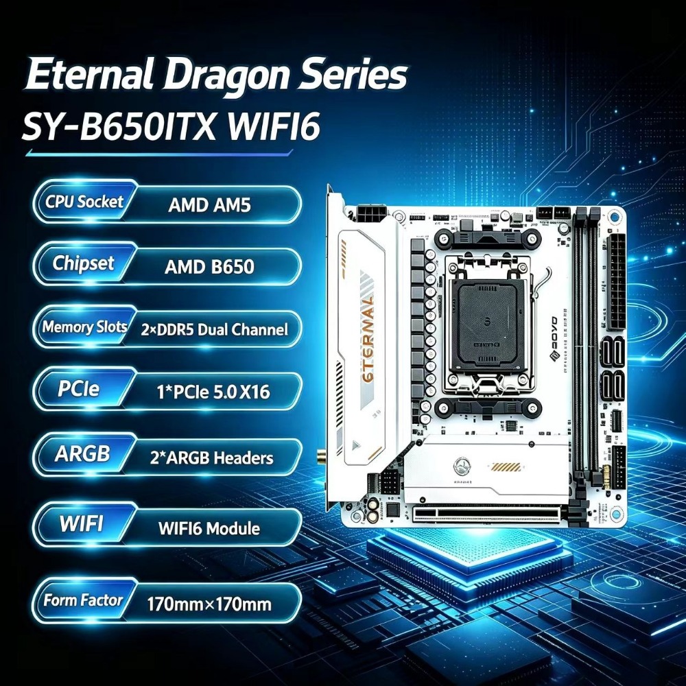 B650 Itx Motherboard Wifi - SY-B650ITX WIFI6 AMD Mini-moederbord AMD Ryzen