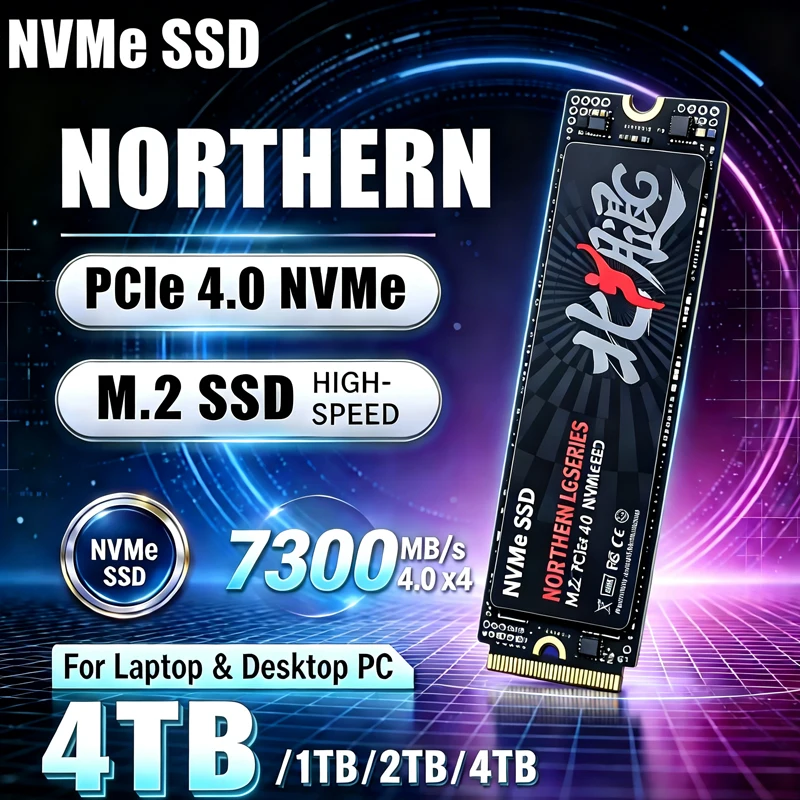 M.2 Nvme 4Tb Pcie 4.0 Ssd - Hoge snelheid, 7300 MB/s, originele BTXL