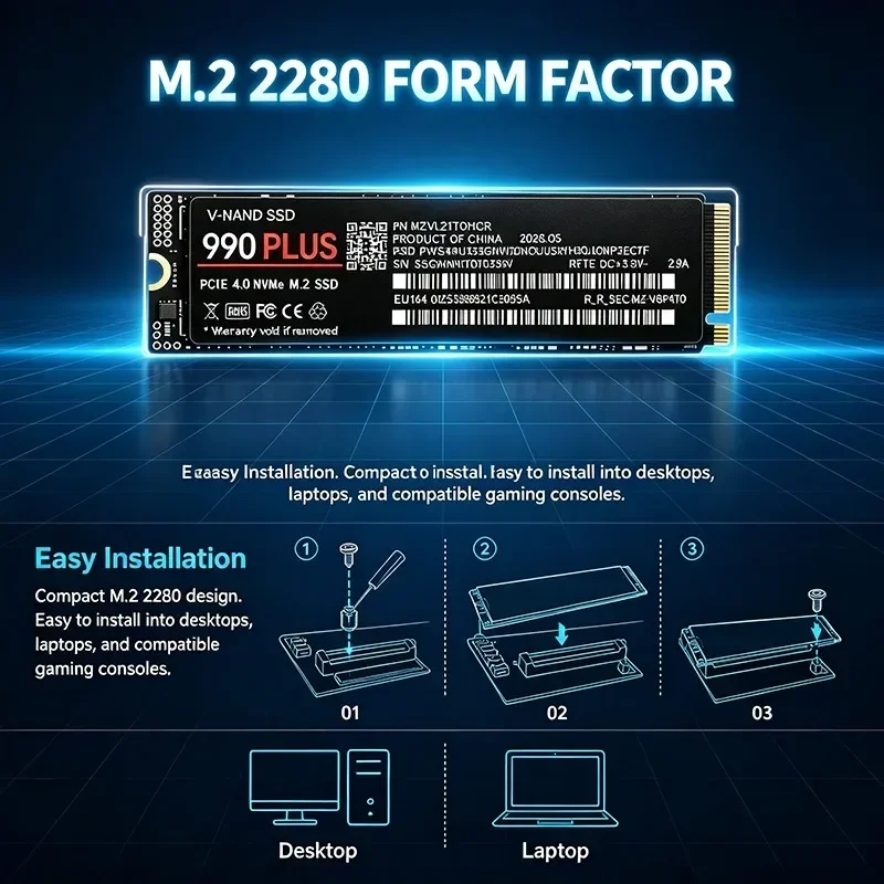 NIEUWE 990 Plus M.2 NVMe PCIe  - M.2 Nvme 4Tb Pcie 4.0 Ssd recensie en prijs