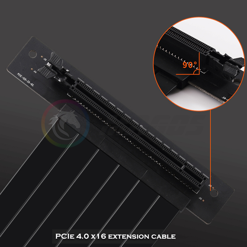 PCIE 4.0 X16 Riser-kabel Video - Pcie 4.0 X16 Riser Cable 90 Degree recensie en prijs