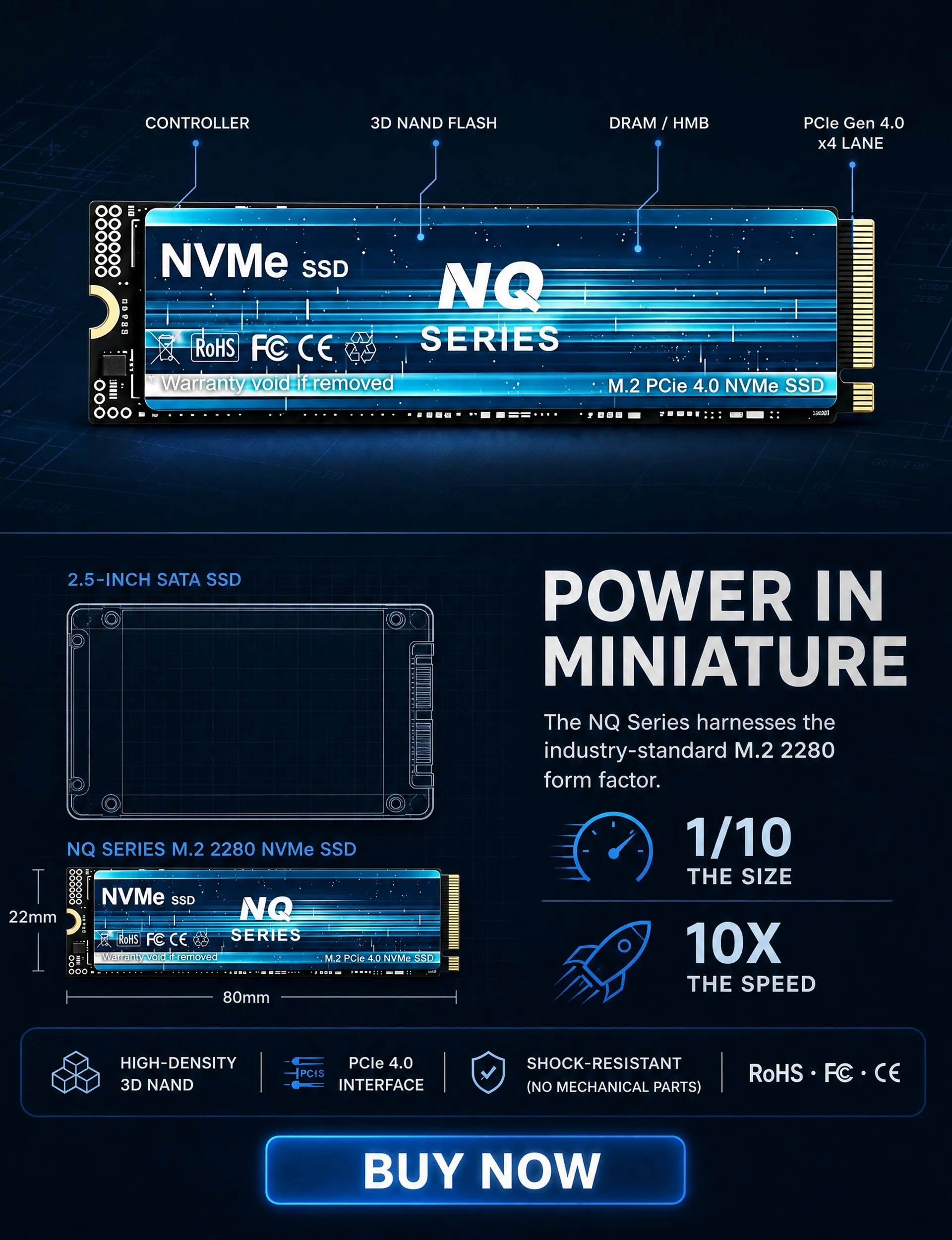 7300 MB/s NQ-serie PCIe 4.0 NV - M.2 Nvme 4Tb Pcie 4.0 Ssd recensie en prijs