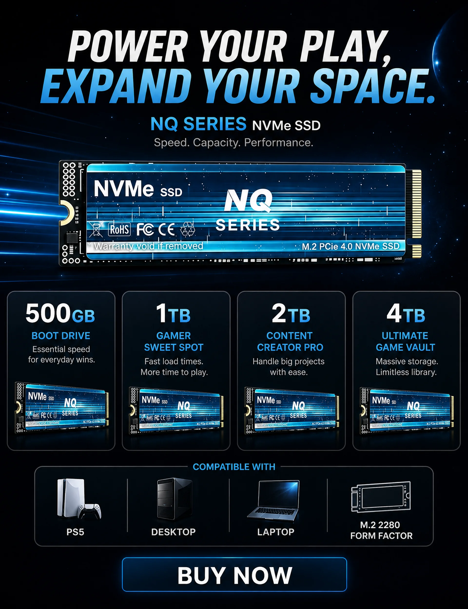 7300 MB/s NQ-serie PCIe 4.0 NV - M.2 Nvme 4Tb Pcie 4.0 Ssd recensie en prijs