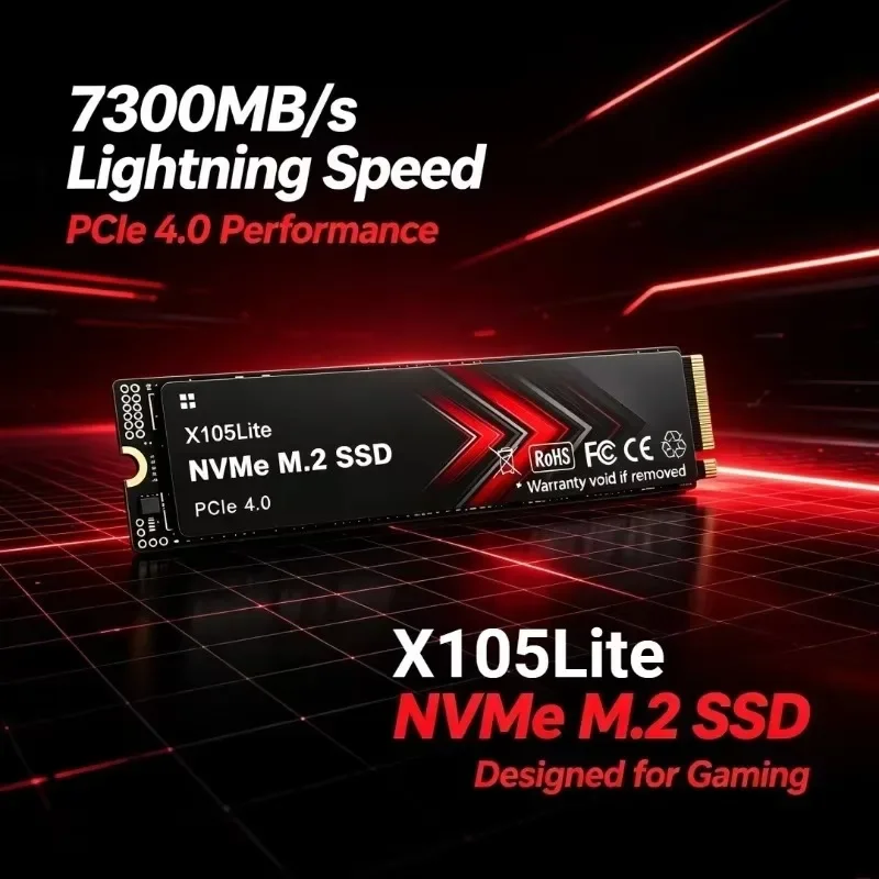 Gloednieuwe X105Lite NVMe SSD  - M.2 Nvme 4Tb Pcie 4.0 Ssd recensie en prijs