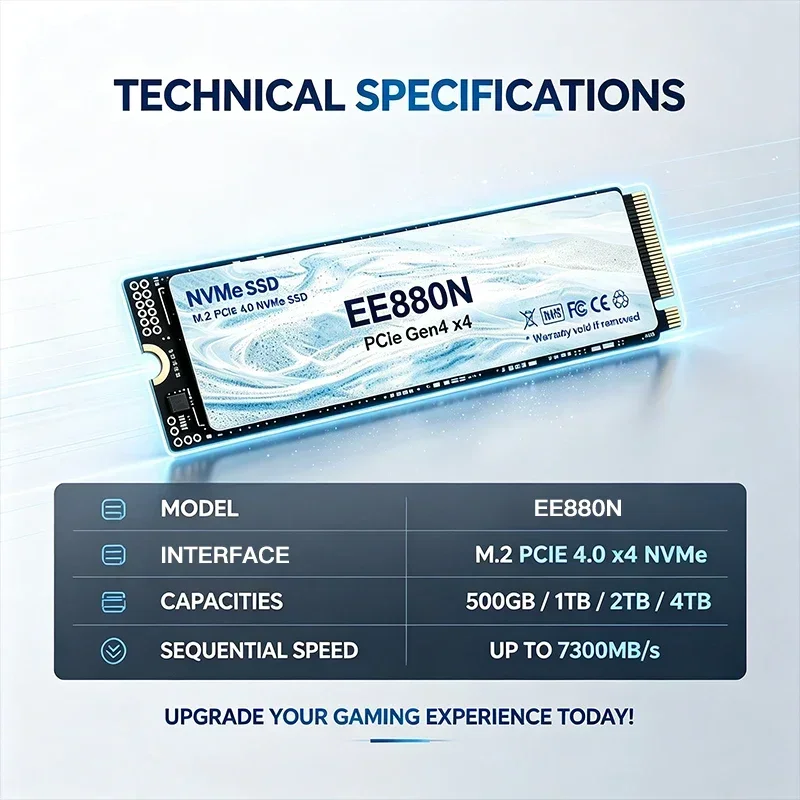2026 Nieuwe EE880N Hoge Snelhe - M.2 Nvme 4Tb Pcie 4.0 Ssd recensie en prijs